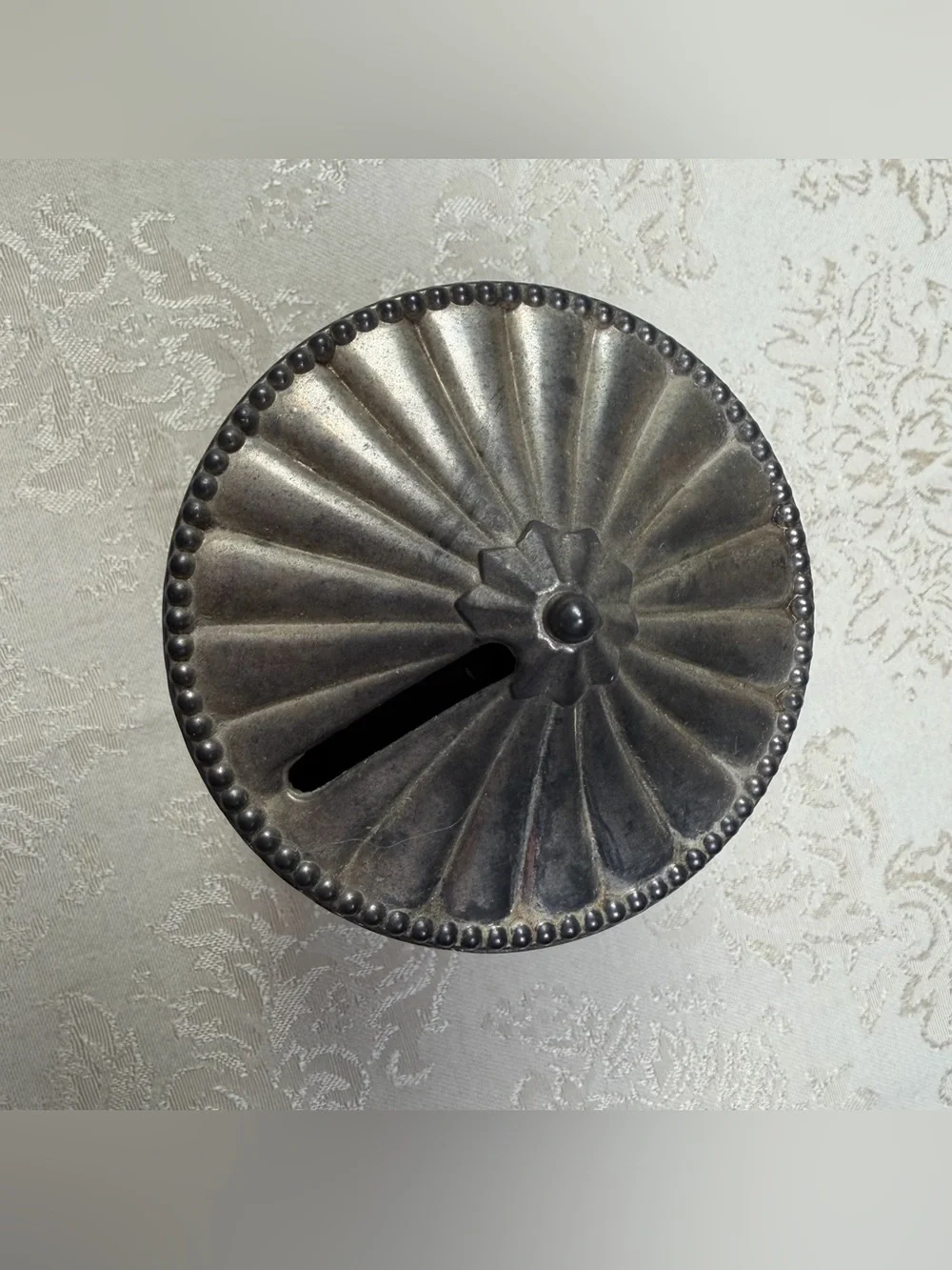 Vintage Carousel Leonard Silver Plated Bank READ